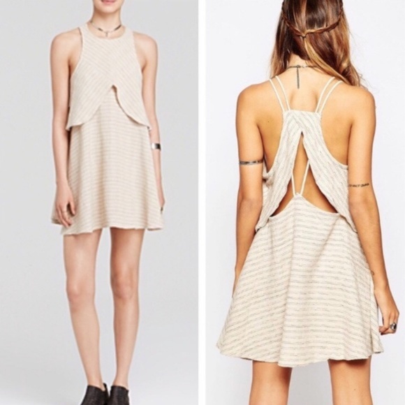 Free People Dresses & Skirts - Free People Sapphire Linen Blend Novelty Dress Sm